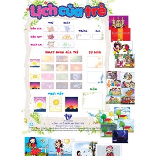 Lịch của trẻ đồ chơi mầm non
