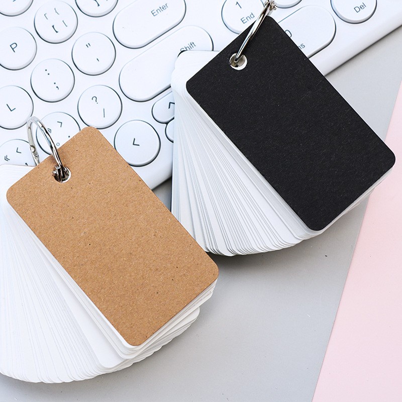 Sổ Tay Mini Bằng Giấy Kraft Có Vòng Nhẫn Kim Loại DIY