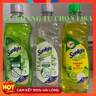 Nước rửa chén Sunlight chanh/trà xanh/lô hội chai 400ml