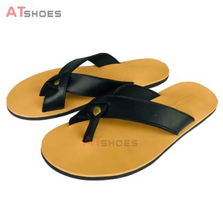 Dép Sandal Xỏ Ngón Dép Quai Chéo Da Bò Thật Không Thấm Nước Phù Hợp Mọi Lứa Tuổi XDXN12 (Đen - Nâu)