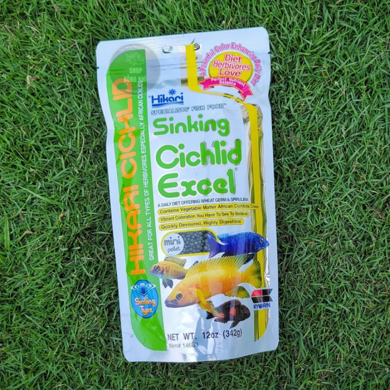 Thức ăn cá ali Hikari Cichlid Sinking Cichlid Excel 342G  - Cám cá ali giàu dinh dưỡng.