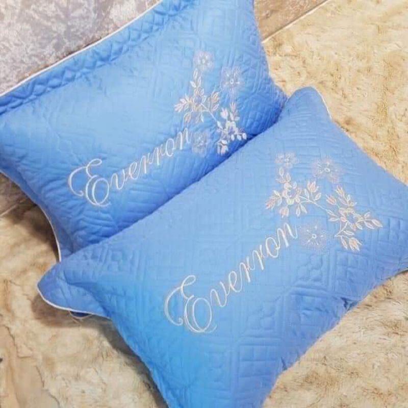 COMBO 2 CHIẾC VỎ GỐI SATIN THÊU LOẠI 1 CAO CẤP