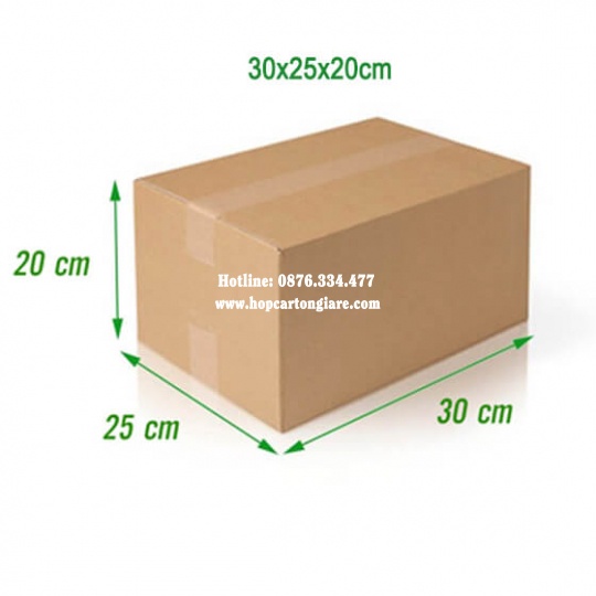 10 hộp carton 30x25x20 cm