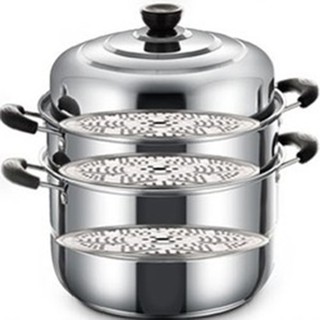 Nồi hấp inox 3 tầng 28cm đa năng