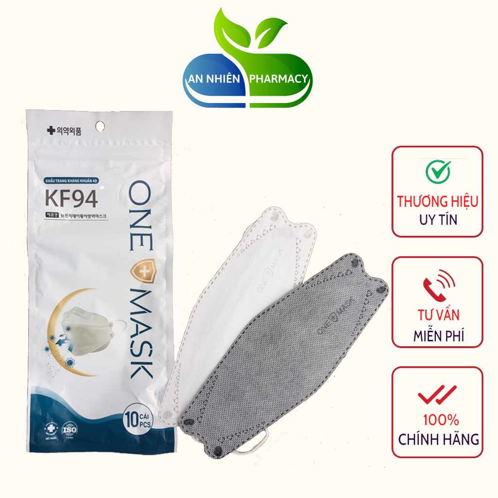 Khẩu trang KF94 kháng khuẩn chống bụi mịn ONE MASK 4D chính hãng giá sốc