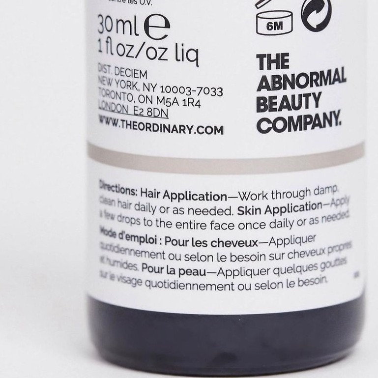 THE ORDINARY Serum 100% Plant-Derived Hemi-Squalane Tinh chất dưỡng ẩm, chống lão hóa 30ml