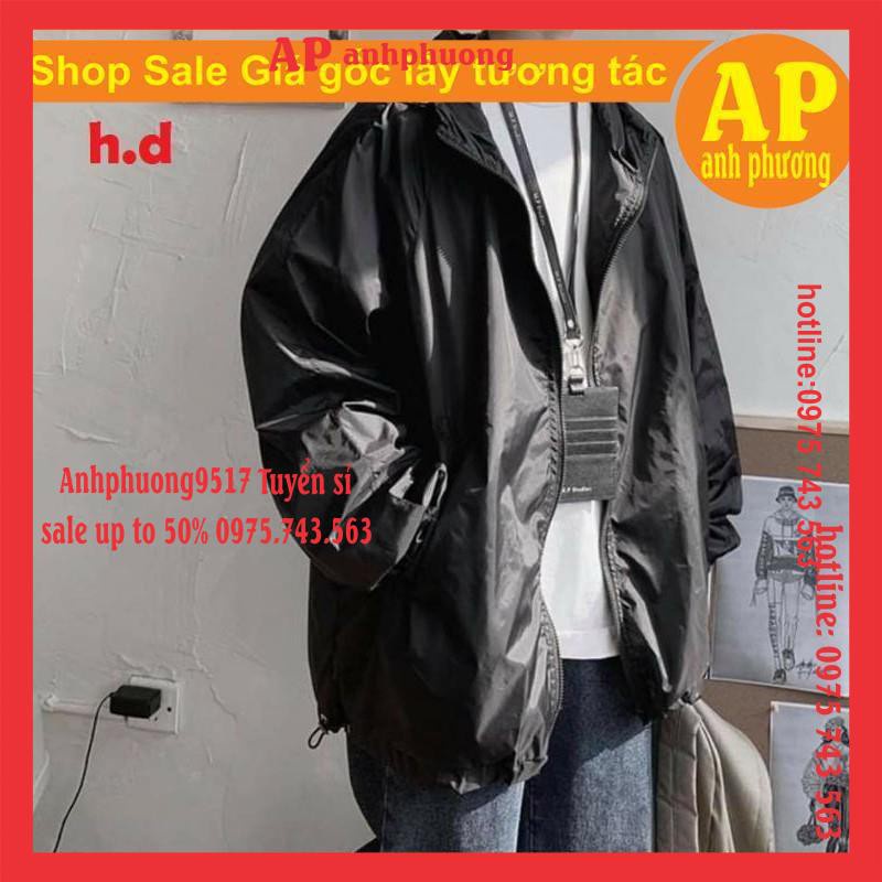 Áo Bomber gió trơn Chun tay jacketChất gió mềmhàng 1 lớpfreesize 50kgphong cách hàn quốc