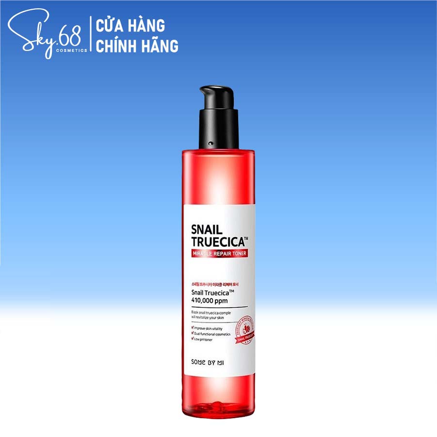 Nước Hoa Hồng Cân Bằng Da, Giúp Da Săn Chắc Chiết Xuất Ốc Sên Some By Mi Snail Truecica Miracle Repair Toner 135ml