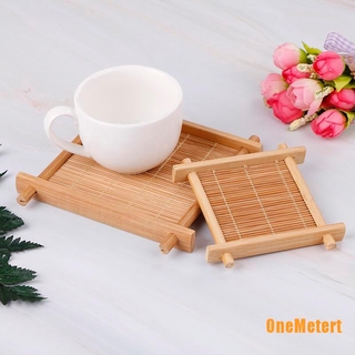 Đế lót ly bằng gỗ tre trang trí nhà cửa