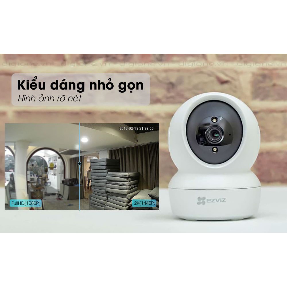 Camera IP wifi không dây 2K siêu nét, đàm thoại 2 chiều, xoay 360 độ Ezviz C6N TY1 4MP 2K (chính hãng)