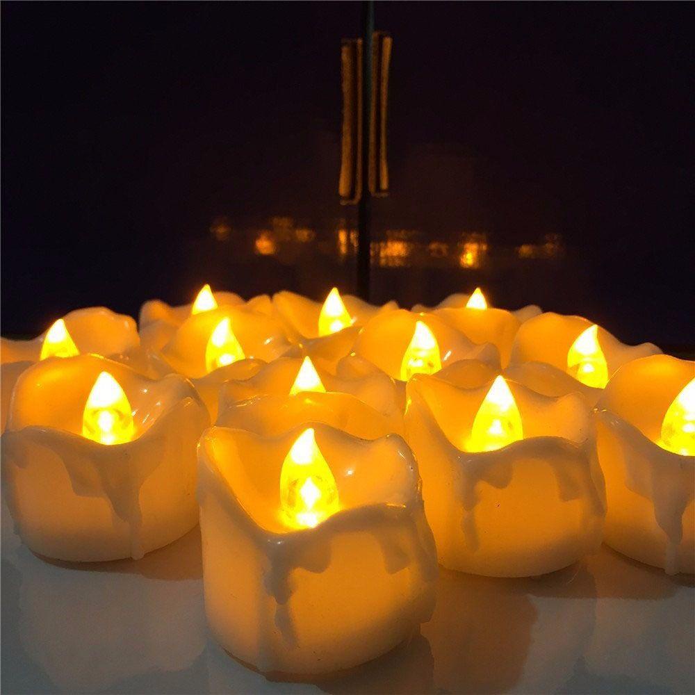1 Đèn Nến Flicker Vàng Chạy Bằng Pin An Toàn Trang Trí Nhà Cửa Dịp Halloween