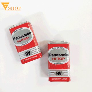 Combo 2 vỉ pin vuông, pin 9V Panasonic Cacbon ( 1 vỉ 1 viên )