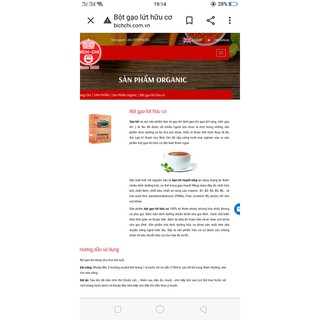 Bột gạo lứt hữu cơ Bích Chi (hộp 200gr)