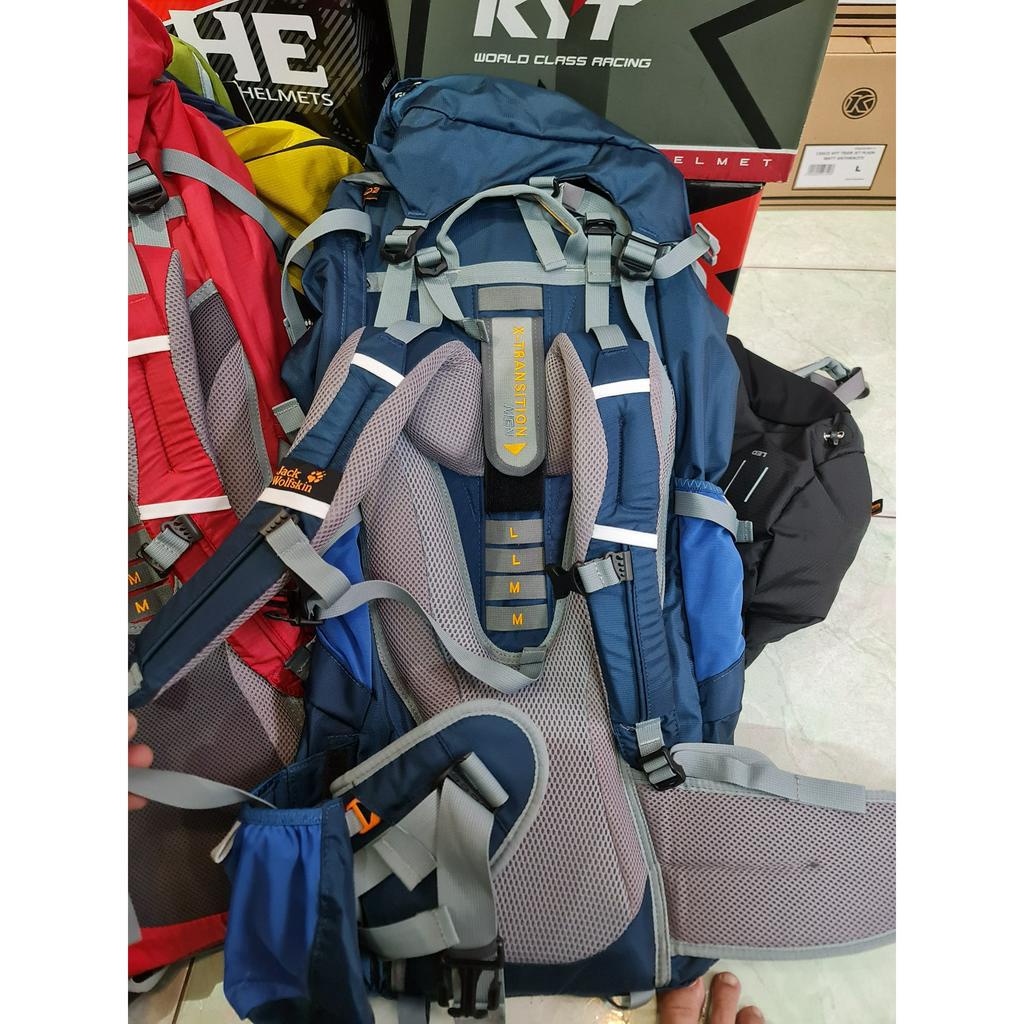 Balo du lịch,leo núi,trekking Jack Wolfskin 60 lít màu xanh mực chính hãng