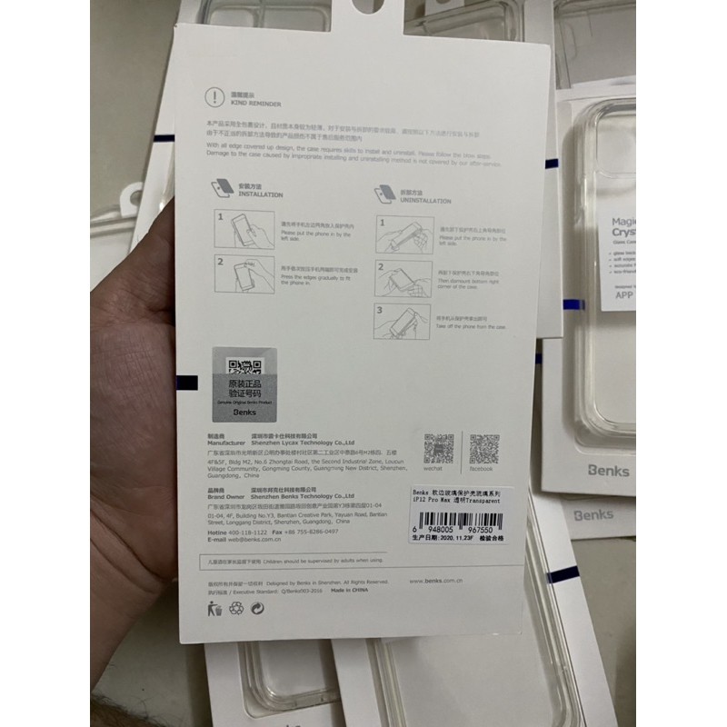 Ốp lưng iP Benks Crystal Clear lưng cứng viền mềm chống ố vàng IP XS Max - 11 - 12 Pro - 12 Pro Max