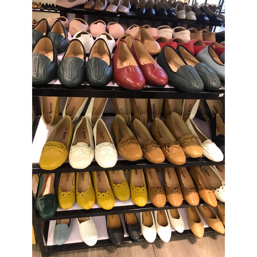 Giày slip on nữ da bò mềm êm chân LUNASHOES (702) giầy trung niên cho mẹ đế cao su cao 2 phân cực đẹp hàng sẵn full box