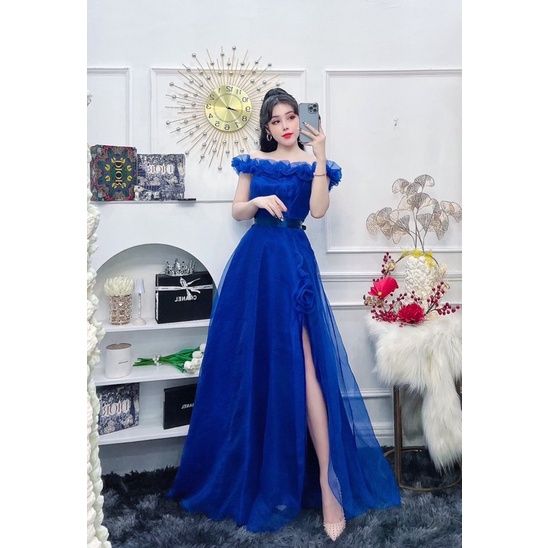 Đầm xoè voan hoa TRIPBLE T DRESS đi biển nơ vai phong cách boho - Free size - MS201Y