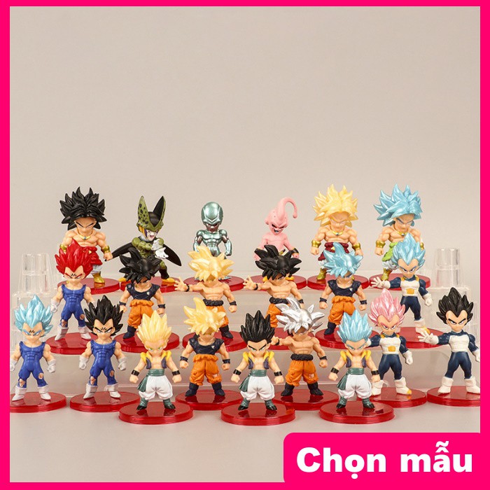 [Mã SKAMA07 giảm 8% tối đa 50K đơn 250K] 6-7cm Lẻ Mô hình nhân vật 7 viên ngọc rồng Dragon Ball Son Goku bộ sưu tập M