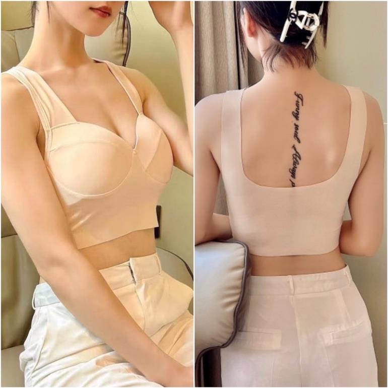 ❤️ Áo Bra Myna Đúc Su 2 Dây Bản To Dáng Coroptop Cúp Tròn 582 ❤️