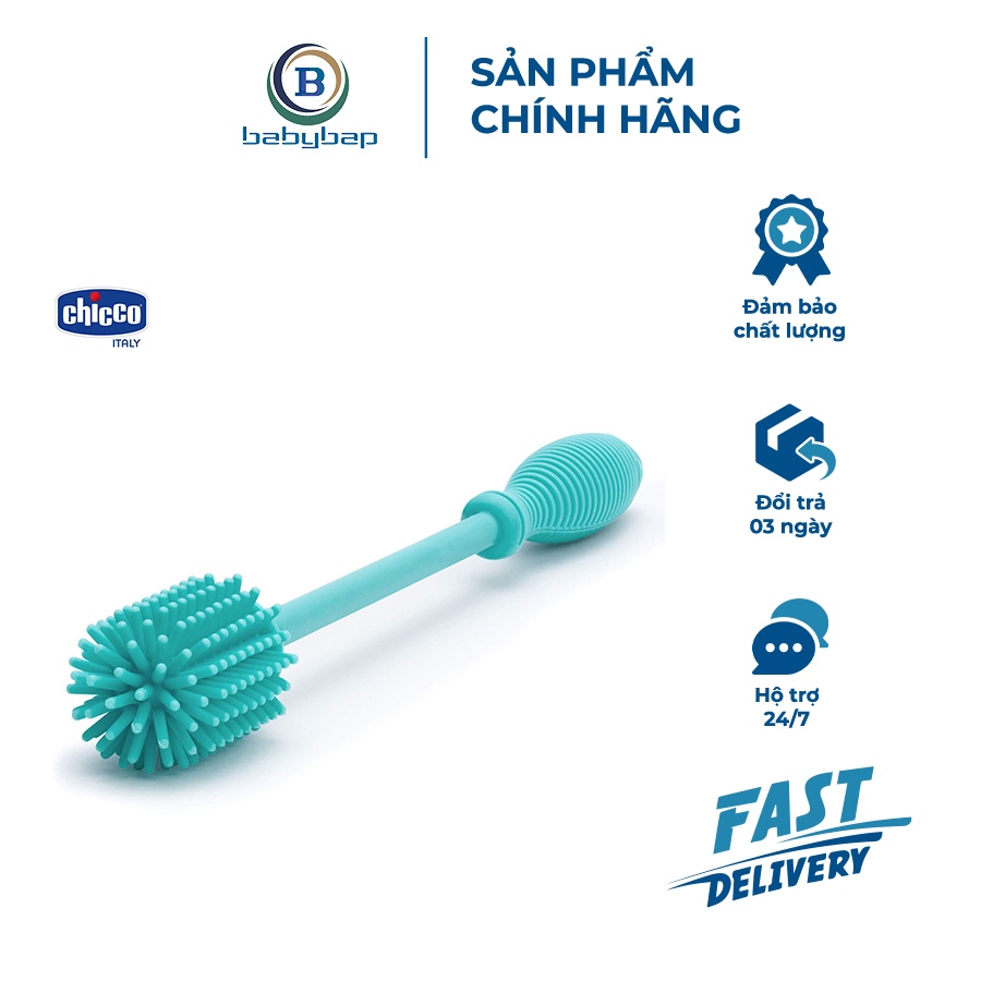 Cọ Rửa Bình Sữa Và Phụ Kiện Silicone Chicco Sợi Silicone Dễ Dàng Len Lỏi Làm Sạch Bình Sữa Ở Mọi Ngóc Ngách