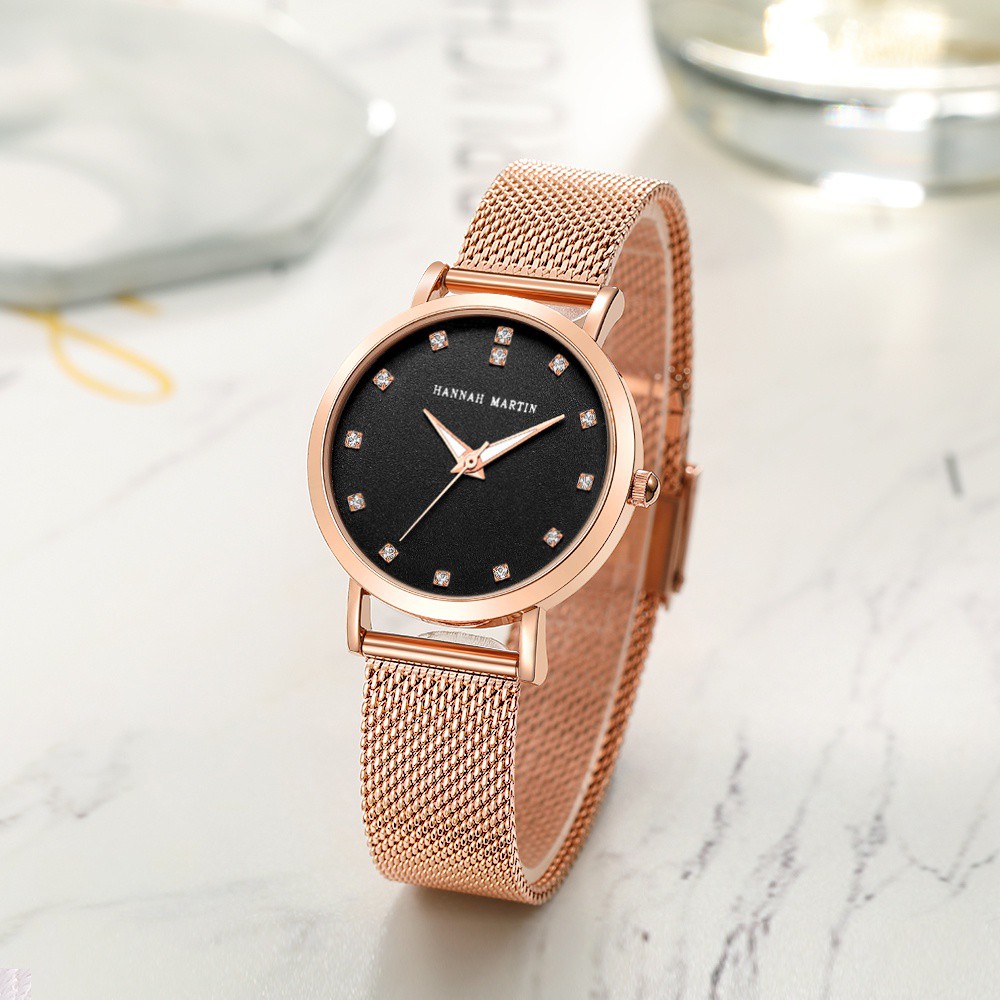 Đồng hồ nữ Hannah Martin chính hãng - style Quartz thạch anh cao cấp - Model cz32 - tặng túi và hộp - bảo hành 1 năm | BigBuy360 - bigbuy360.vn