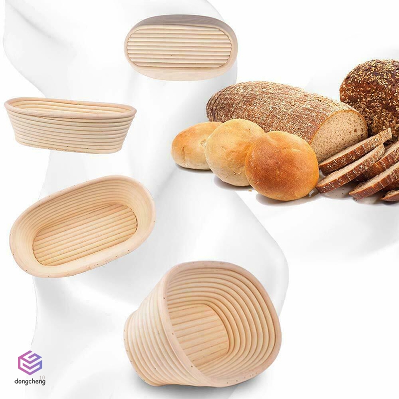 Khay ủ bột làm bánh mì bằng sợi mây đan có vải lót đa năng