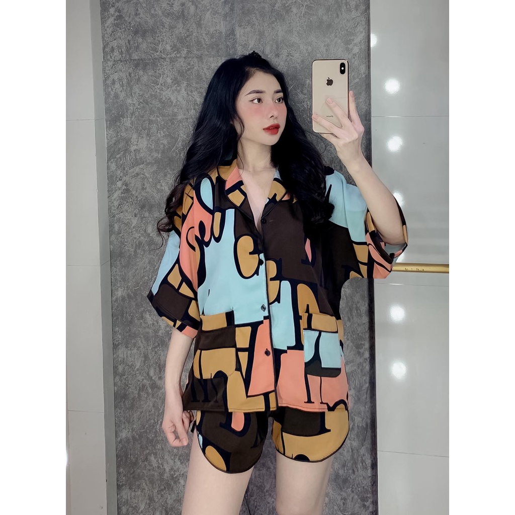 Bộ Pijama Nữ LẬP THỂ Đùi - Pyjama Lụa Mango Cánh Dơi  *MA-Đ-LT  #Đồ Ngủ | Đồ Bộ Nữ | Váy Ngủ | Pizama . | BigBuy360 - bigbuy360.vn