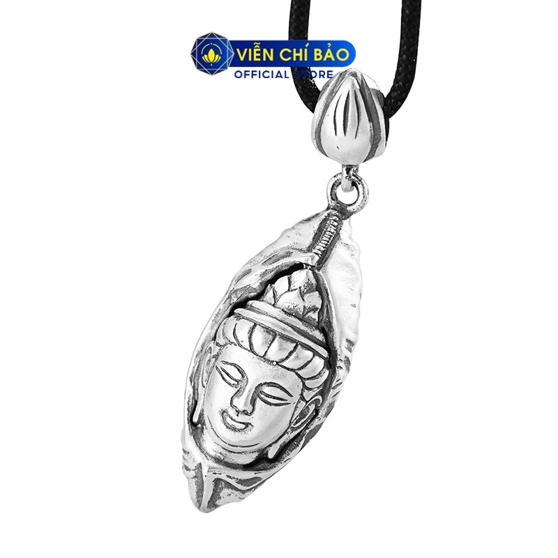 Mặt dây chuyền bạc nam nữ Ca Mâu Ni đài sen bạc 925 thời trang phụ kiện trang sức Viễn Chí Bảo M000223