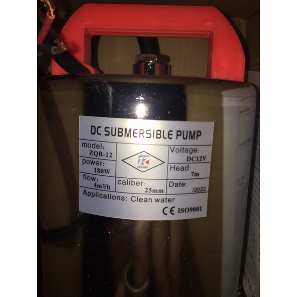 Máy bơm chìm 12v 180w dây đồng