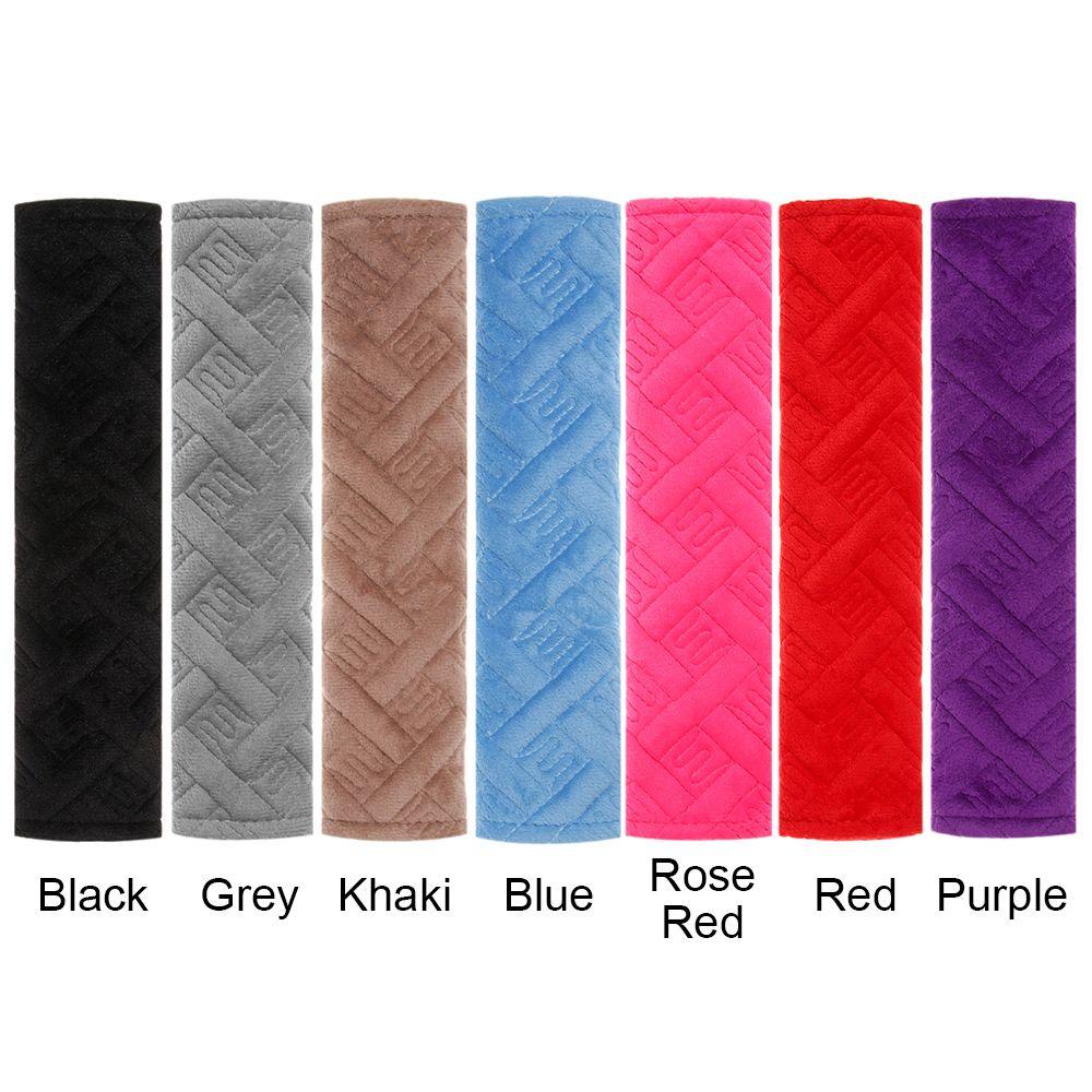 BTLIMER Bộ 2 Vỏ Bọc Dây Đai An Toàn Xe Hơi Bằng Vải Lông Nhung Nhiều Màu Chống Trượt