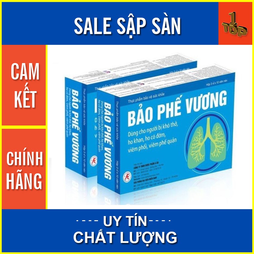 Viên uống Bảo Phế Vương - Dành Cho Người Ho Khan, Viêm Phổi, Viêm Phế Quản - Hộp 20 viên - Top1pharmacy