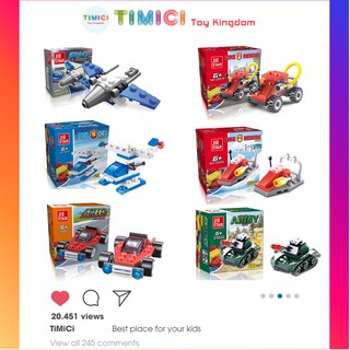 Đồ chơi xếp hình lắp ráp ô tô xe tăng trực thăng xe quân sự các loại LGM32