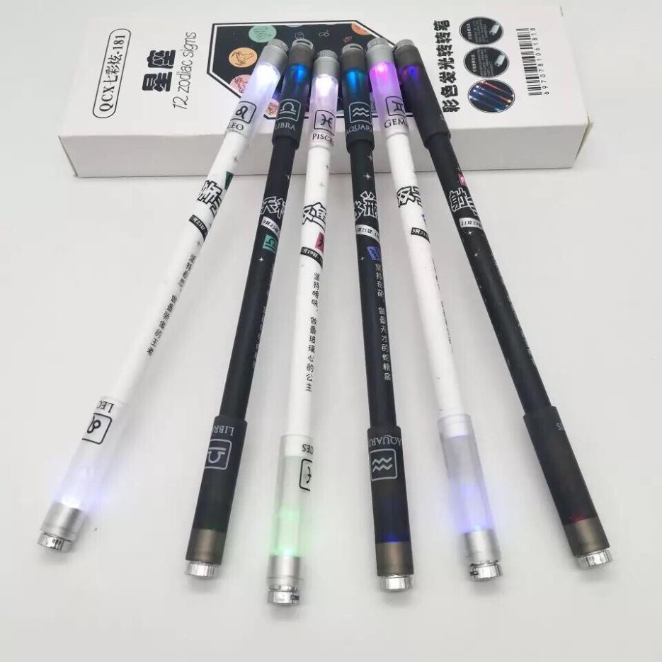 Bút Quay Bút quay nghệ thuật 12 Cung Hoàng Đạo - Có Đèn Led Siêu Sáng - Pen Spinning