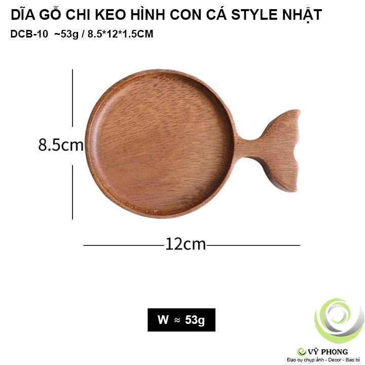 DĨA GỖ CHI KEO HÌNH CON CÁ STYLE NHẬT BẢN TRANG TRÍ BẾP ĐẠO CỤ TRANG TRÍ CHỤP ẢNH SẢN PHẨM INS DCB-10