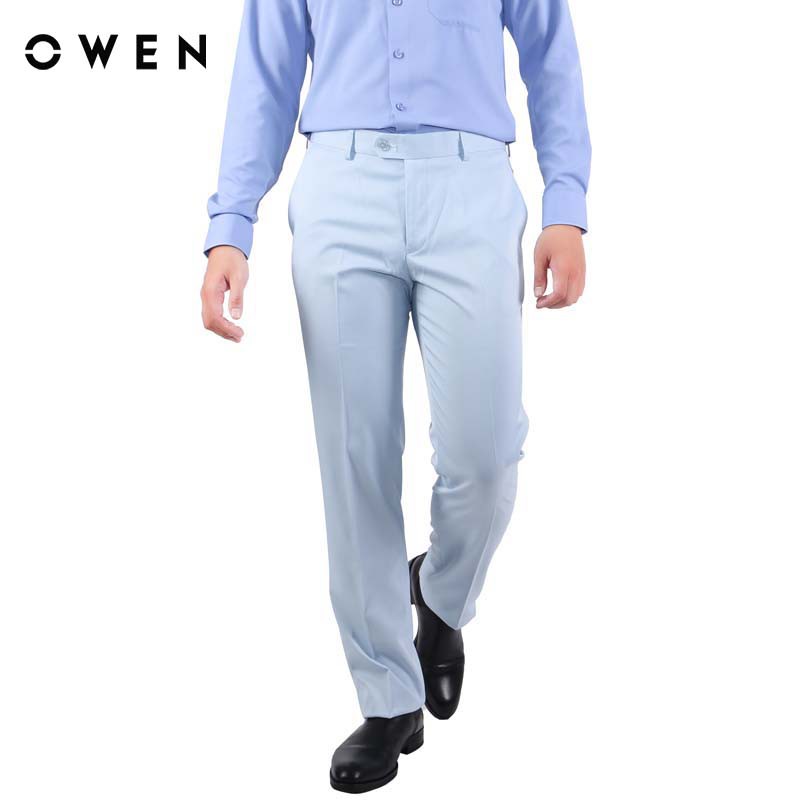 Quần tây nam Owen dáng Regularfit màu xanh nhạt - QR80682