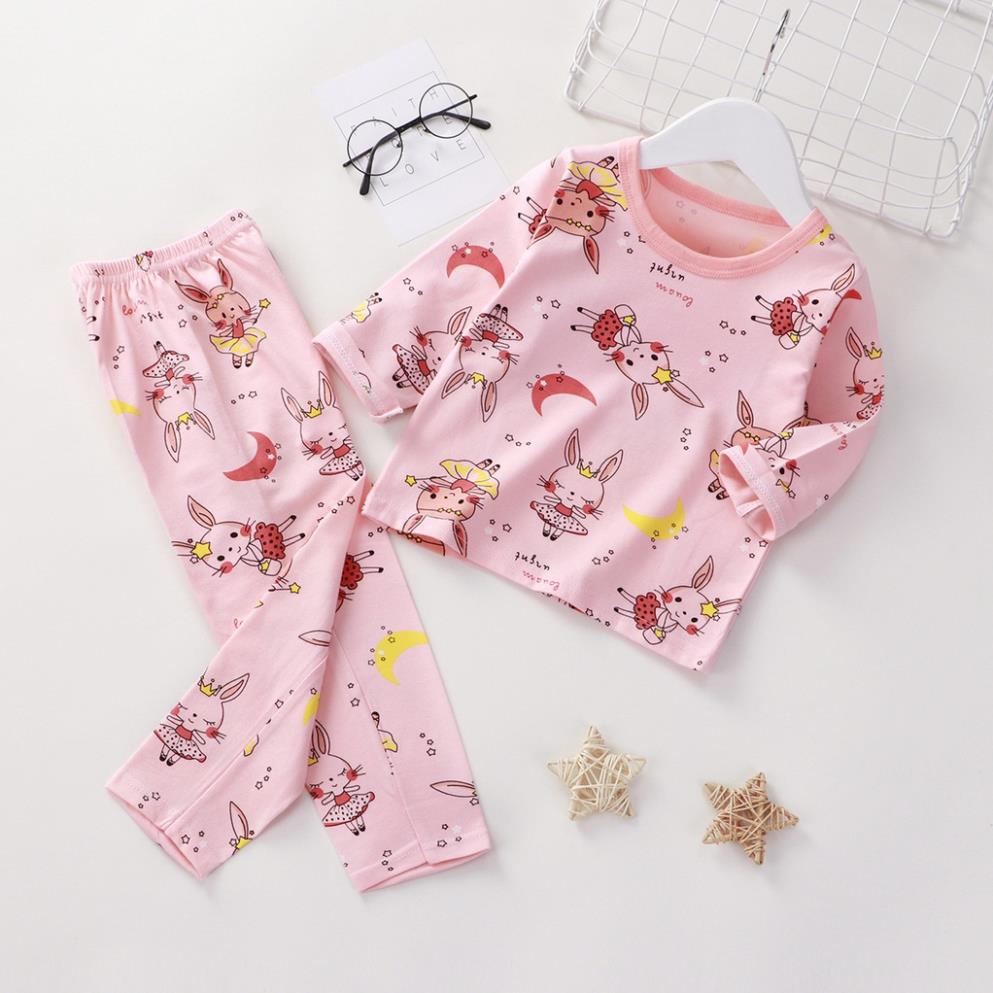 BT26 (10-38kg) Bộ thun cotton Hàn tay dài thu đông bé trai gái, siêu thấm hút-THỜI TRANG TRẺ EM