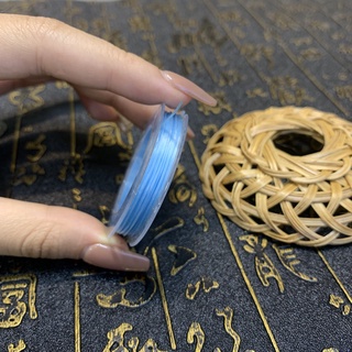 Cuộn dẹp 10 mét dây chỉ tơ chỉ tơ xâu hạt đá xỏ hạt đá phong thủy màu trắng màu đen