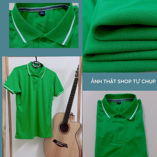 Áo Polo màu XANH chất liệu Thể Thao mềm mịn thoáng mát – Áo thun Nam Nữ ngắn tay có cổ. Nhận IN ẤN theo yêu cầu.