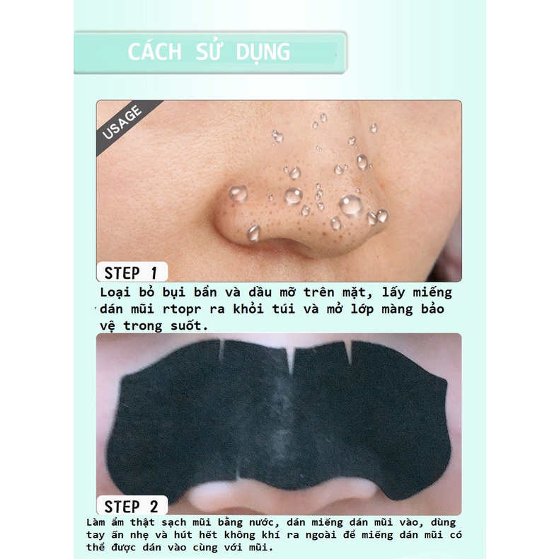 Miếng Dán Lột Mụn Đầu Đen Vùng Chữ T RtopR Làm Săn Chắc Da Kiềm Dầu Mango Clear Remove Blackhead Nose Strip