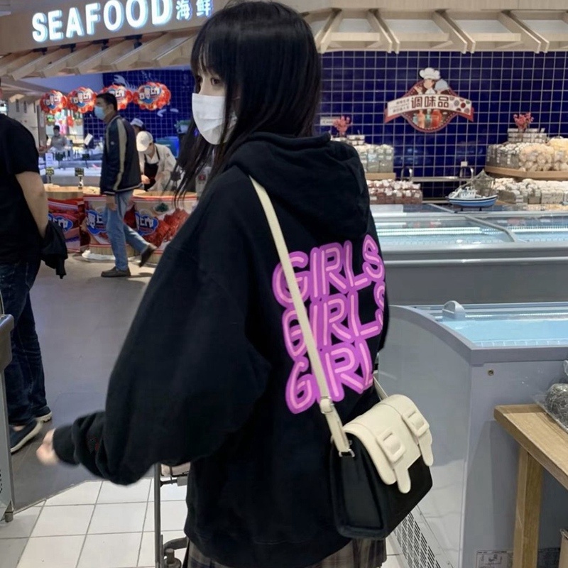 NRVP Áo Hoodie Dáng Rộng Thời Trang Hàn Quốc 2022 Dành Cho Nữ