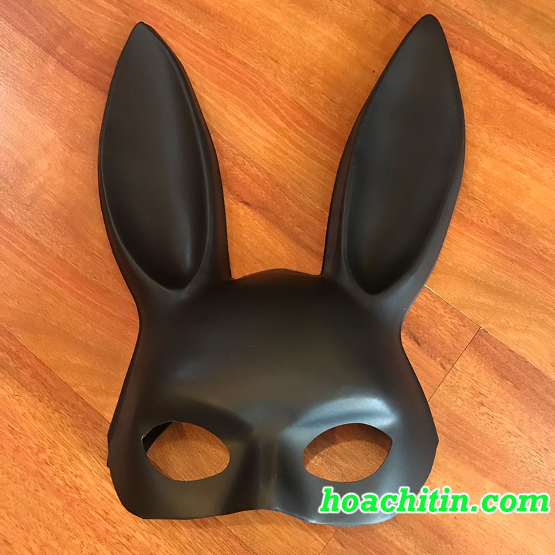 Mặt nạ Thỏ Bunny tai dài đen trắng đồ chơi hoá trang halloween