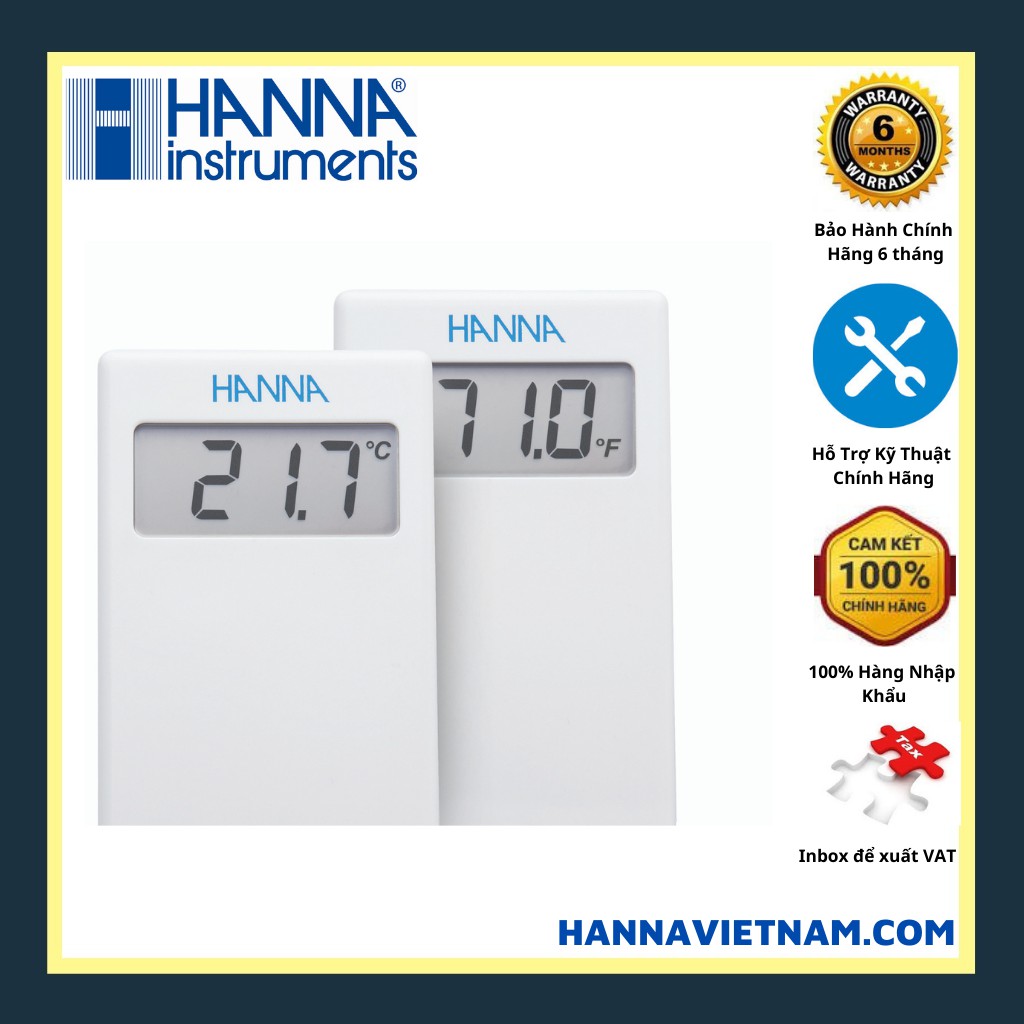 Máy Đo Nhiệt Độ Hanna HI98509 - Nhiệt Kế Bỏ Túi Có Dây cáp Silicon 1m -chức năng CALCheck tự kiểm tra máy , đầu dò