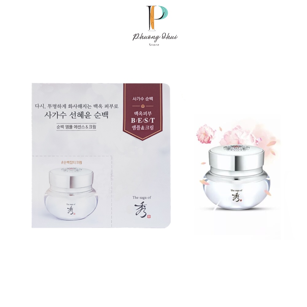 Combo Dưỡng Trắng Hàn Quốc Saga Pure White Phương Ohui Giảm Tàng Nhang Cân Bằng Độ Ẩm Giúp Da Mềm Mịn 1ml