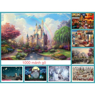 Tranh Ghép Hình 1000 Mảnh Bằng Gỗ/ Xếp hình 1000 mảnh/ Puzzle 1000 pcs/ Đồ chơi xếp hình bằng gỗ
