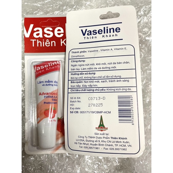 SON DƯỠNG MÔI VASELINE VỊ DÂU , NGHỆ [ THIÊN KHÁNH ]