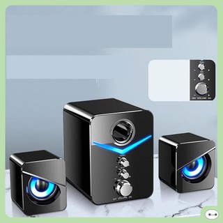 Loa Bluetooth, Loa Máy Tính Để Bàn D221 SUPER BASS Cực Đã, Có LED, Dòng Cho Laptop, Pc, Điện Thoại