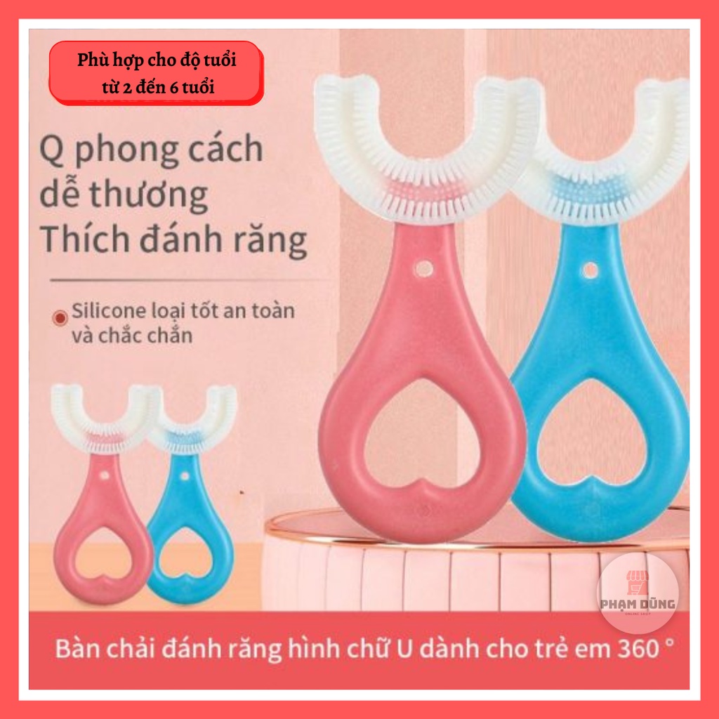 Bàn chải đánh răng Silicon hình chữ U cho bé