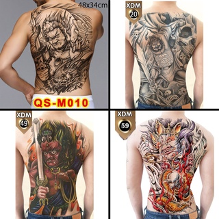 Hình Xăm Dán Kín Lưng Bất Động Minh Vương Chụp Ảnh, Đóng Phim, Dễ Dàng Tẩy Xóa - Dùng 2-5 Ngày (35x48cm)