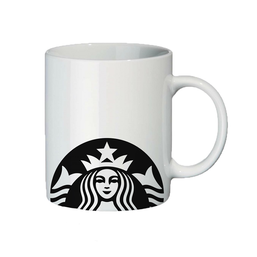 Cốc sứ ly sứ cafe 300ml biểu tượng Star.bucks Pro decor góc làm việc, làm quà tặng - SunstoreVN