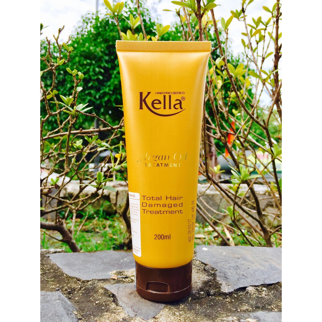 Hấp Dầu Dưỡng Tóc Mềm Mượt Kella Argan Oil 200Ml- Hàng Công Ty - Dành Cho Tóc Khô Xơ Hư tổn